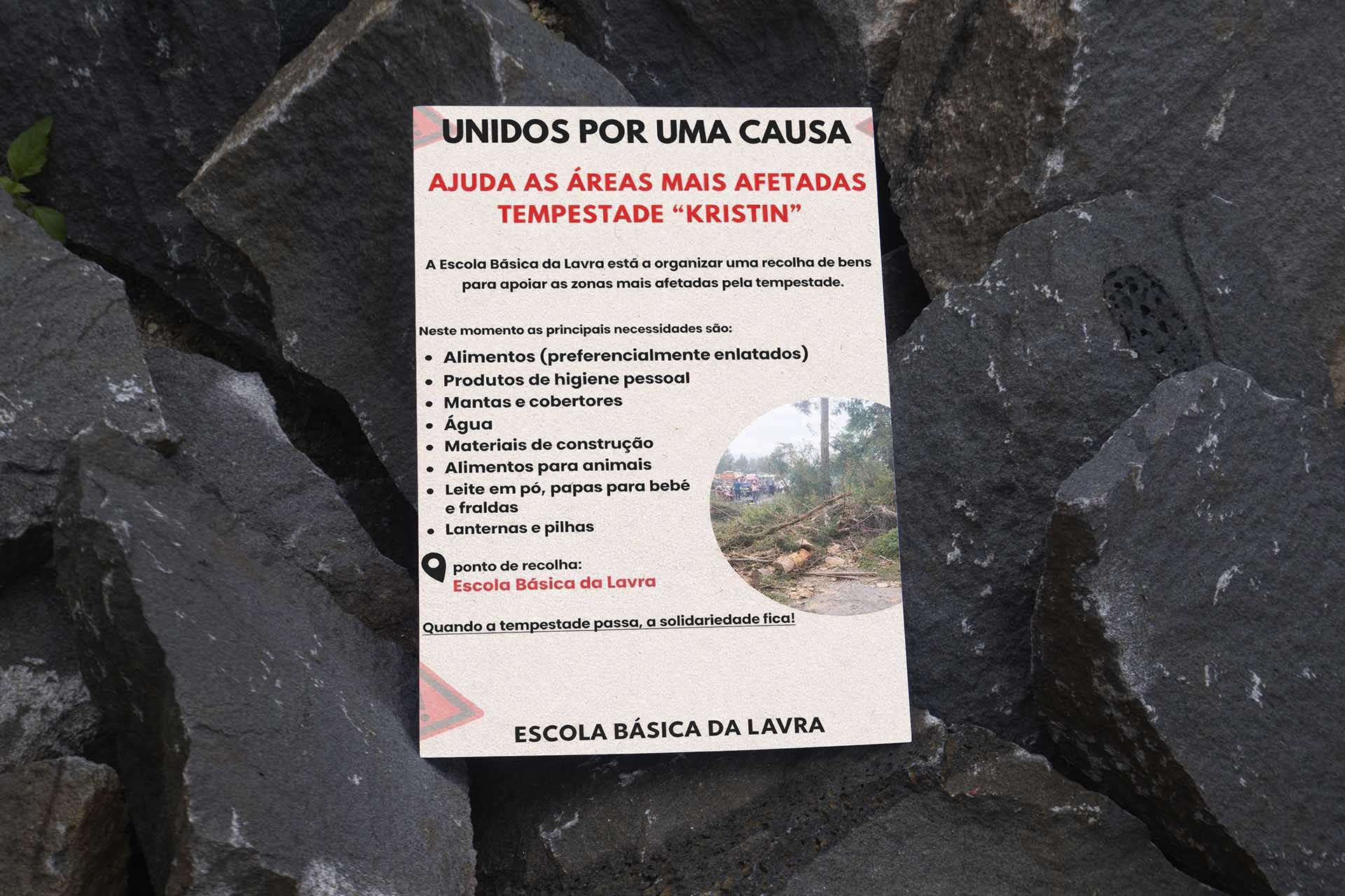 Comunidade da Lavra Mobiliza-se: Campanha de recolha de bens para as vítimas da Tempestade KRISTIN